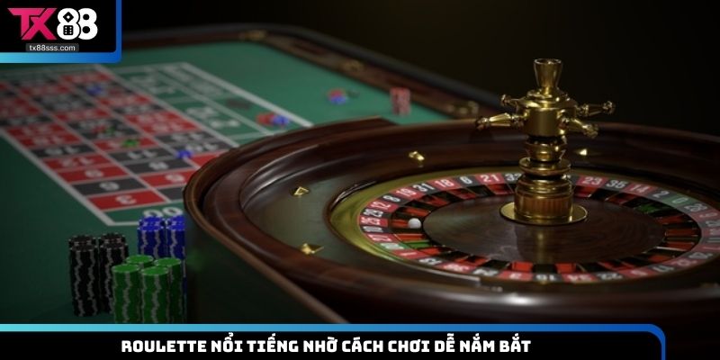 Roulette nổi tiếng nhờ cách chơi dễ nắm bắt 