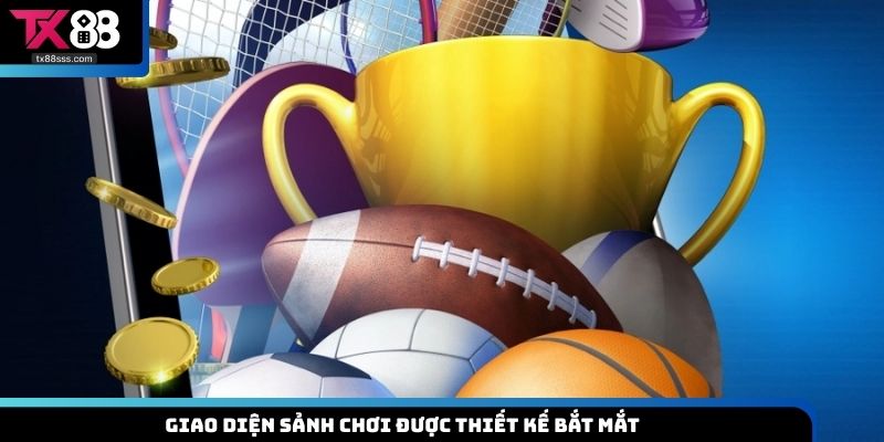 Giao diện sảnh chơi được thiết kế bắt mắt