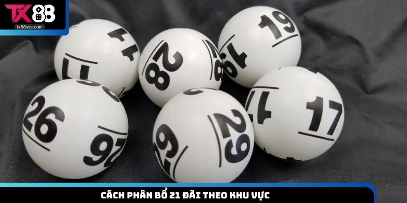 Cách phân bổ 21 đài theo khu vực